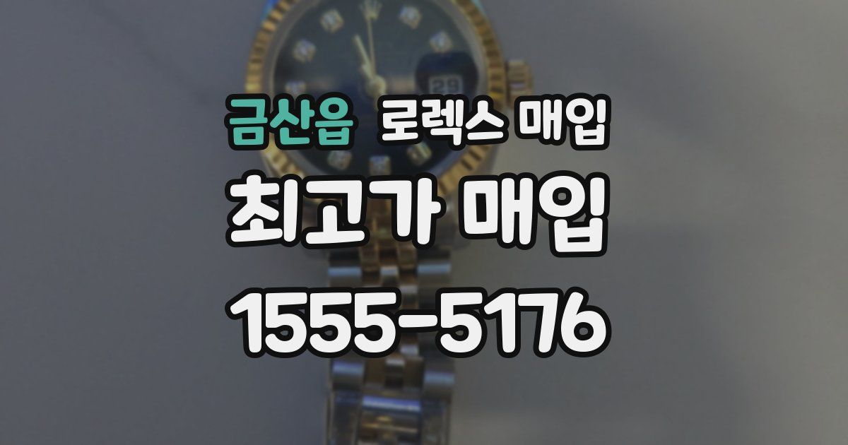 금산읍 로렉스 매입