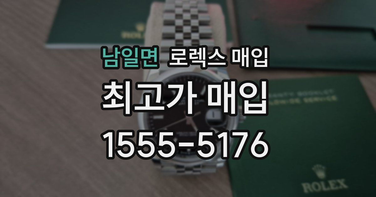 남일면 로렉스 매입