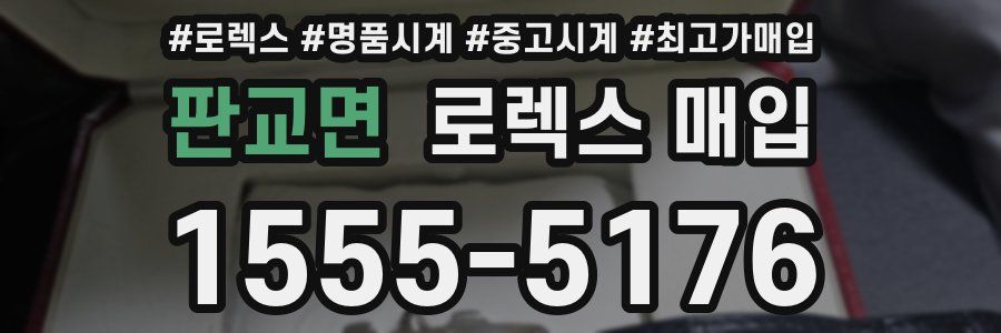판교면 로렉스 매입