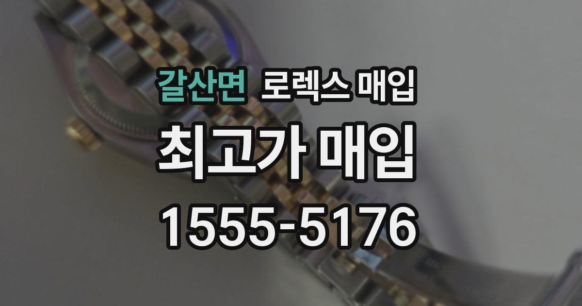 갈산면 로렉스 매입