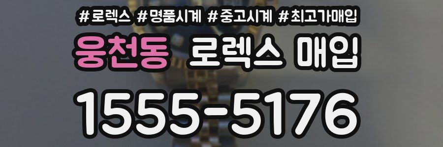 웅천동 로렉스 매입
