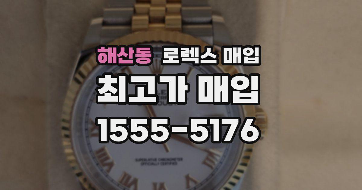 해산동 로렉스 매입