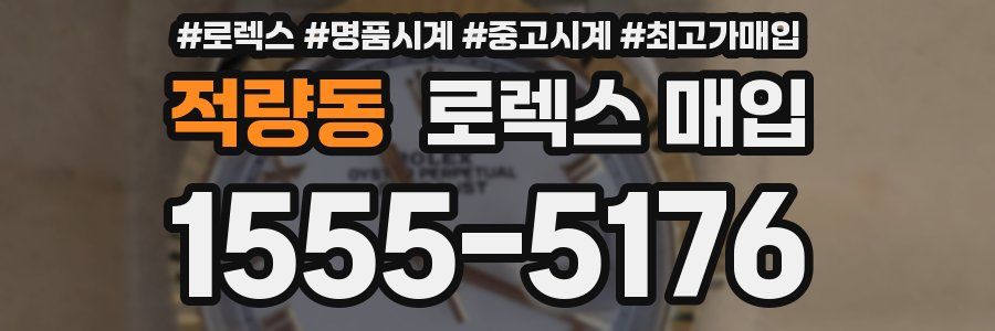 적량동 로렉스 매입