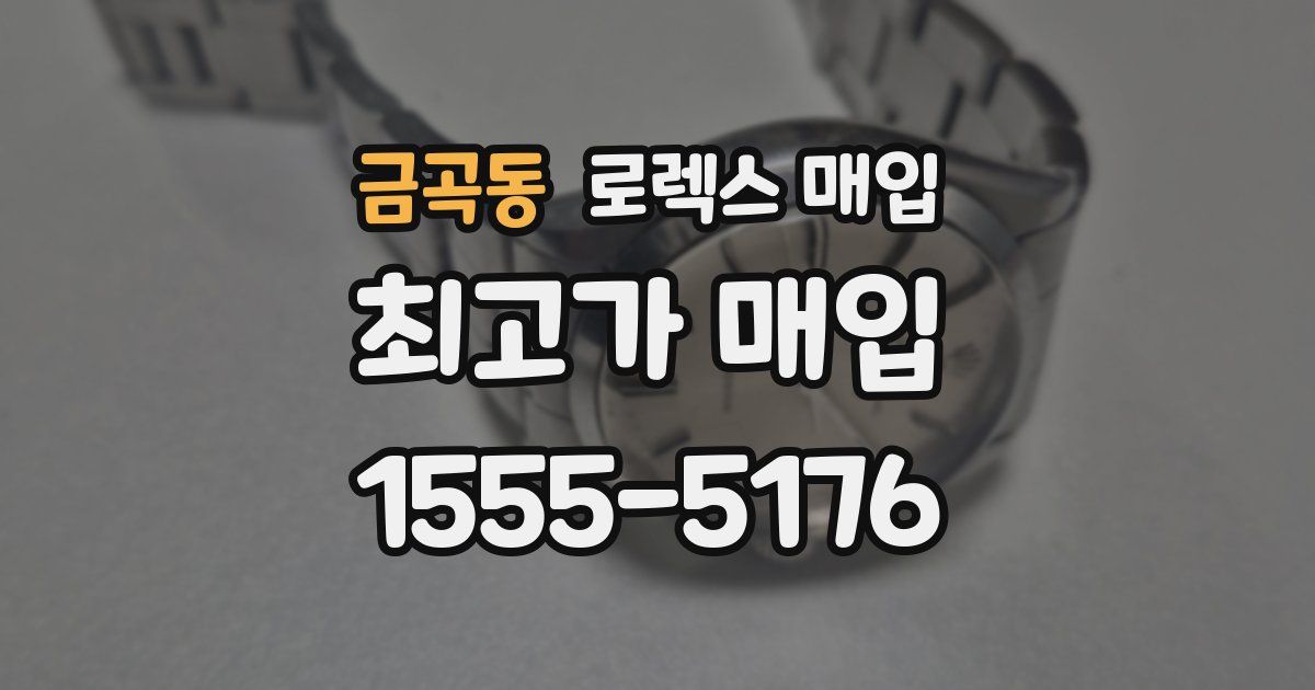 금곡동 로렉스 매입