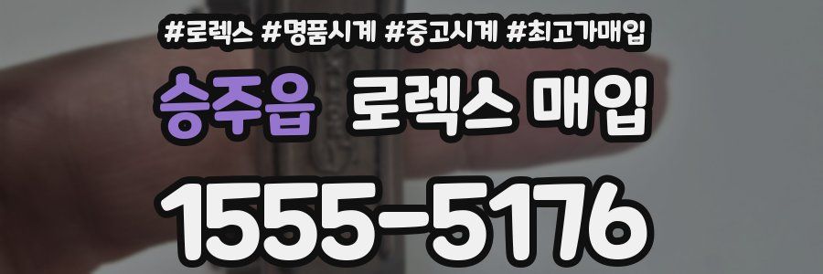 승주읍 로렉스 매입