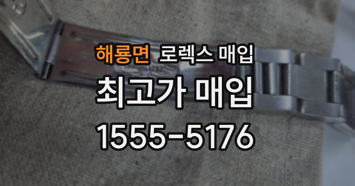 해룡면 로렉스 매입