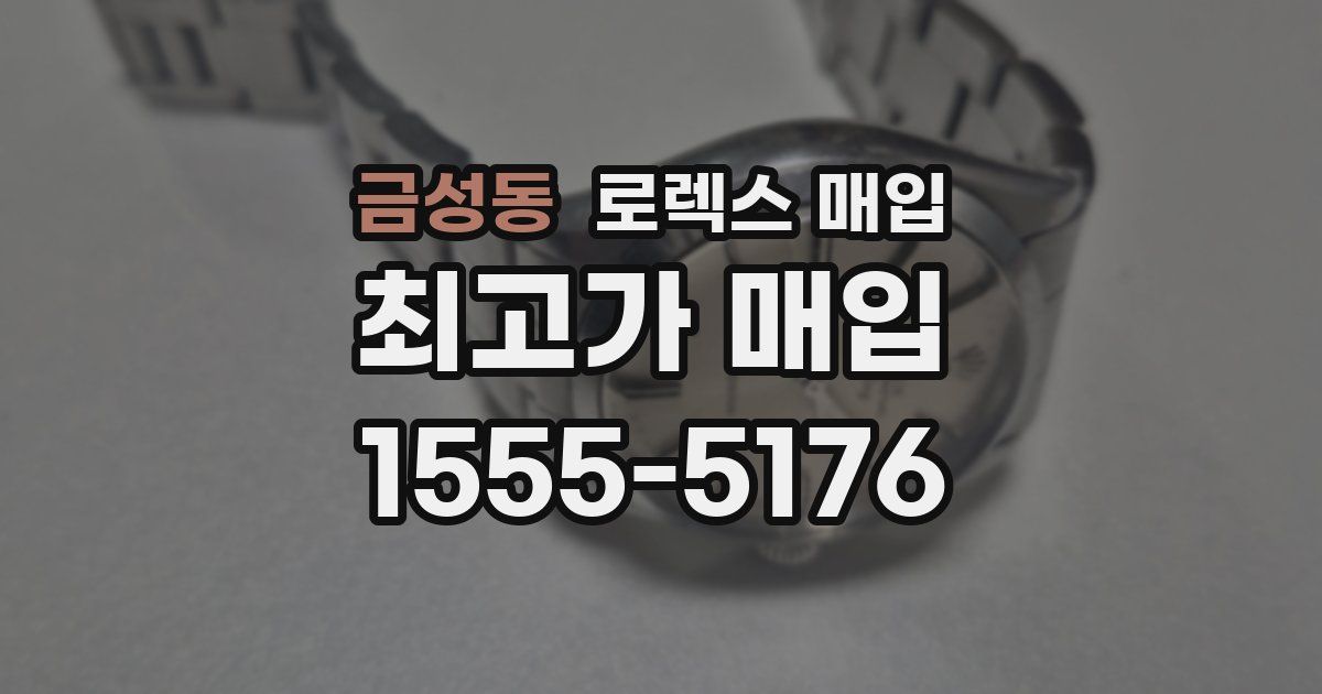 금성동 로렉스 매입