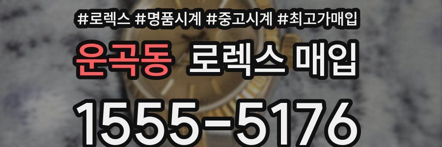 운곡동 로렉스 매입