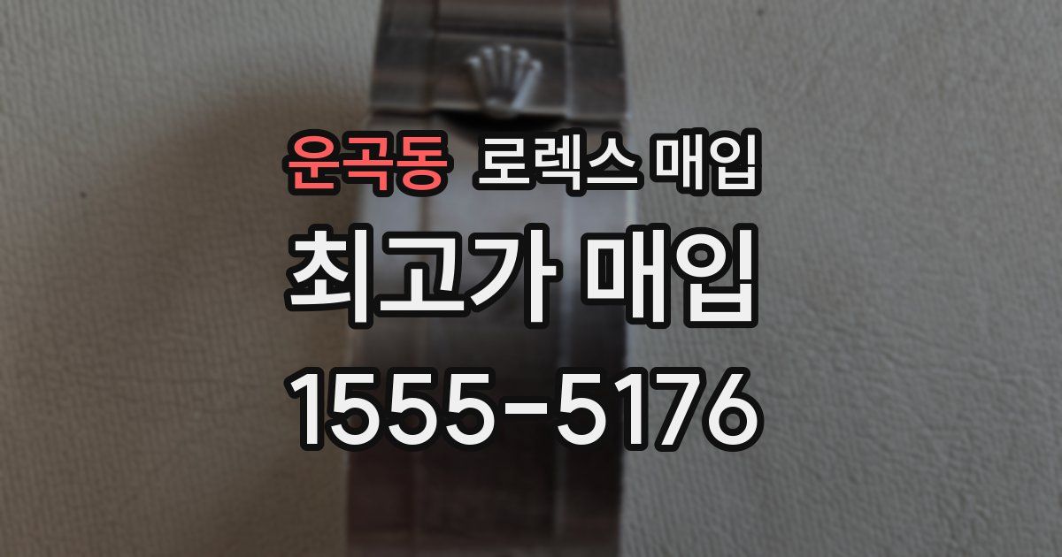 운곡동 로렉스 매입