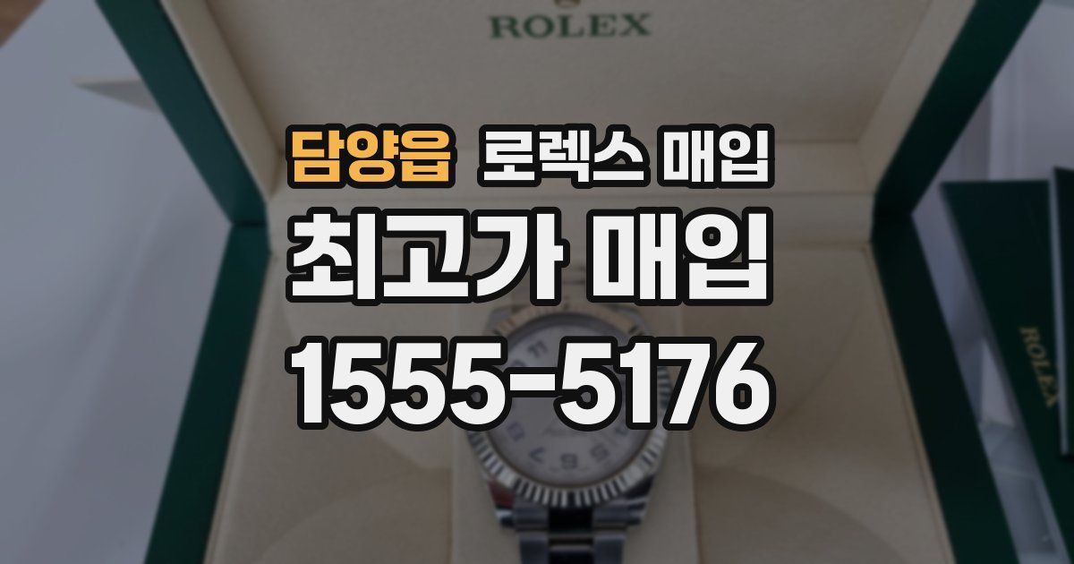 담양읍 로렉스 매입