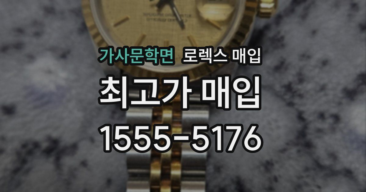 가사문학면 로렉스 매입