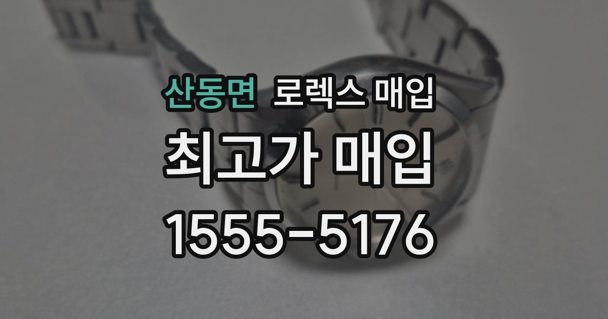 산동면 로렉스 매입