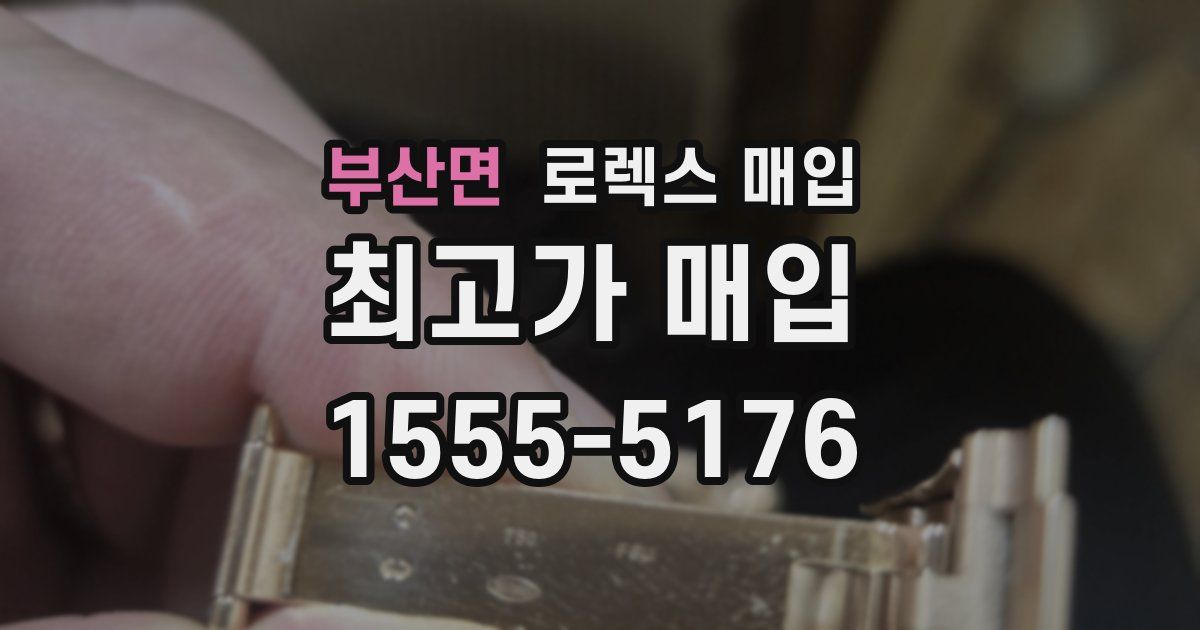 부산면 로렉스 매입