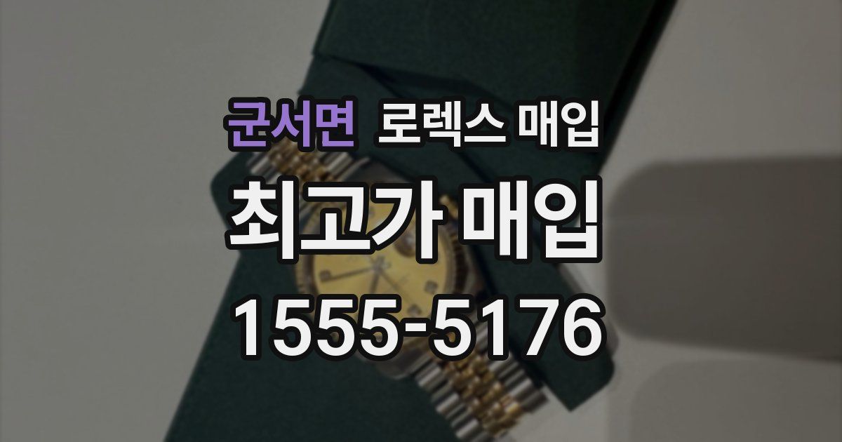 군서면 로렉스 매입