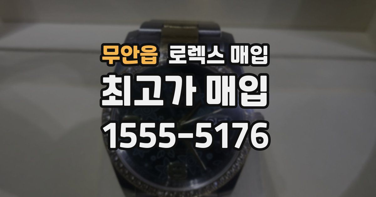 무안읍 로렉스 매입