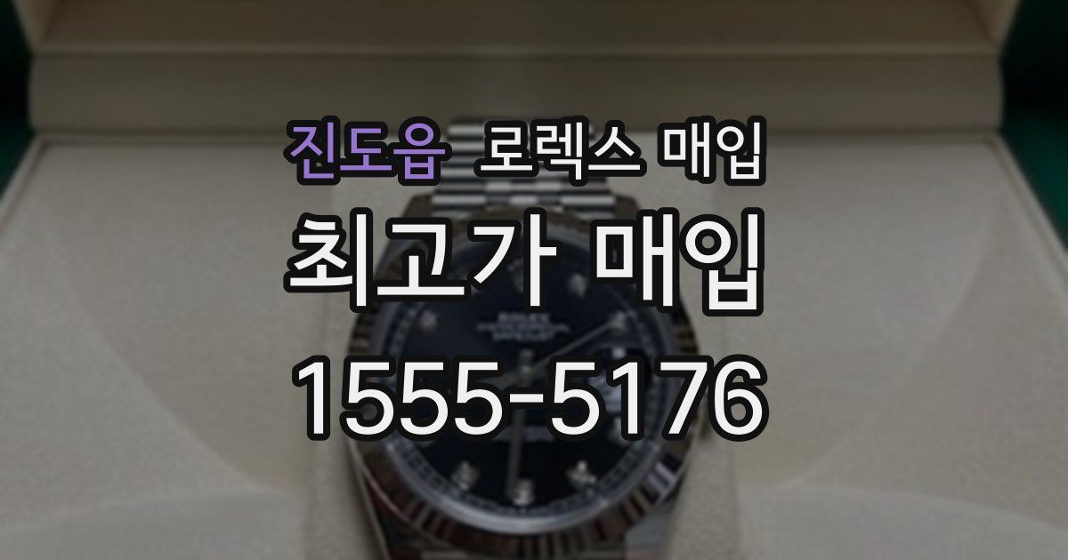 진도읍 로렉스 매입