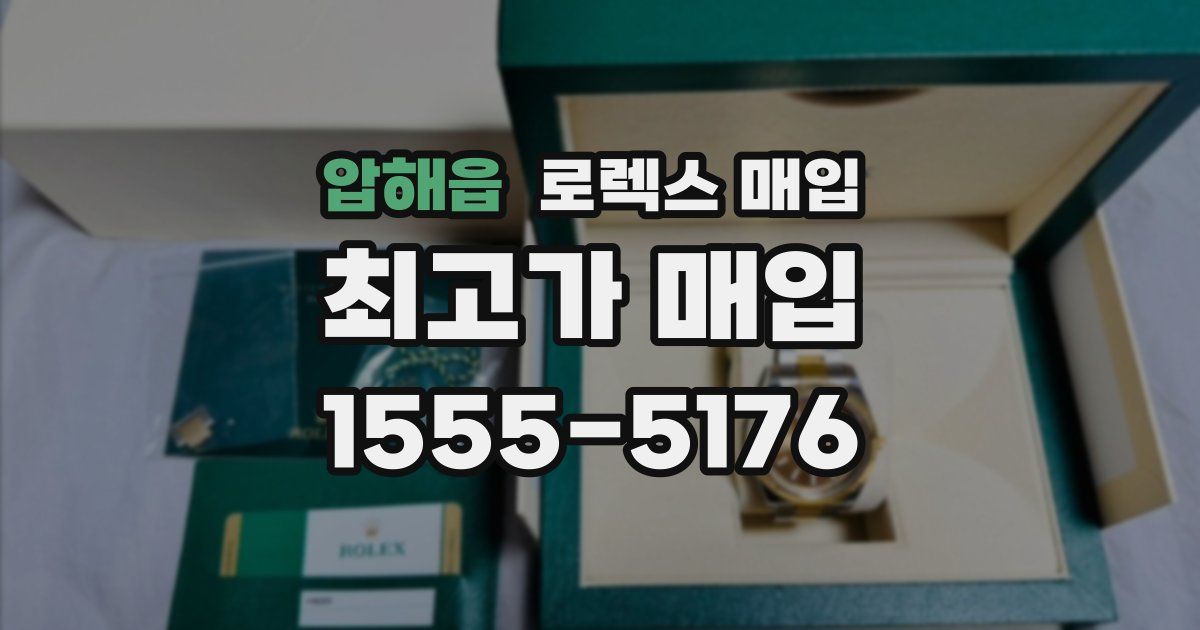 압해읍 로렉스 매입