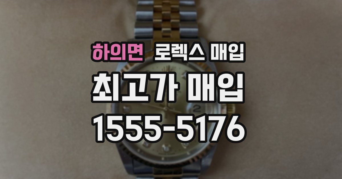 하의면 로렉스 매입