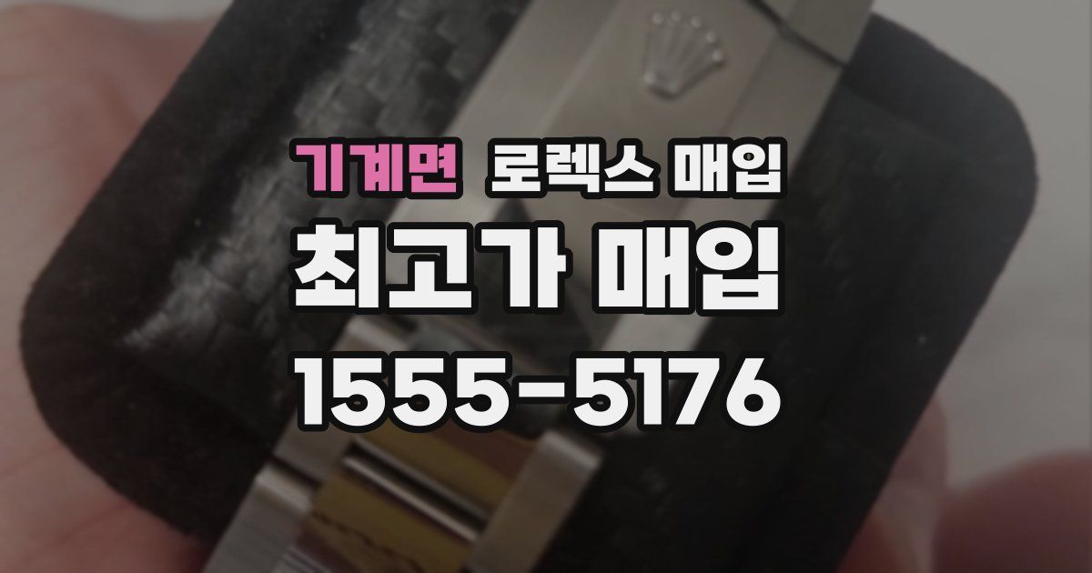 기계면 로렉스 매입