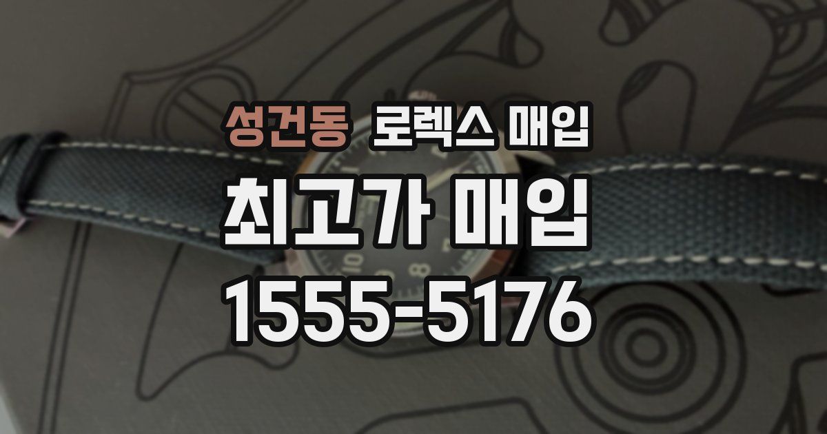 성건동 로렉스 매입