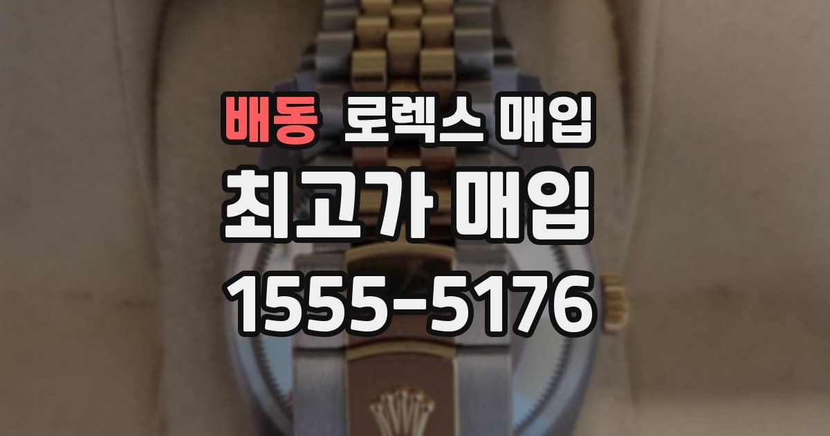 배동 로렉스 매입