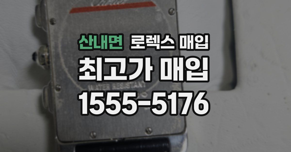 산내면 로렉스 매입