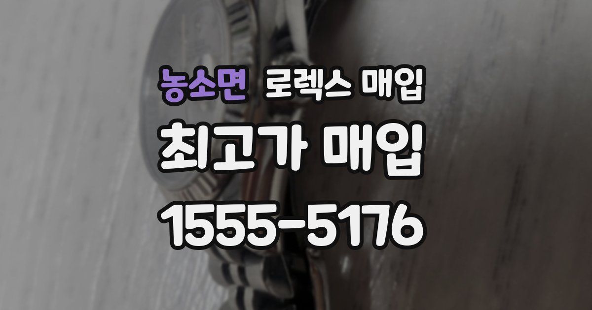 농소면 로렉스 매입