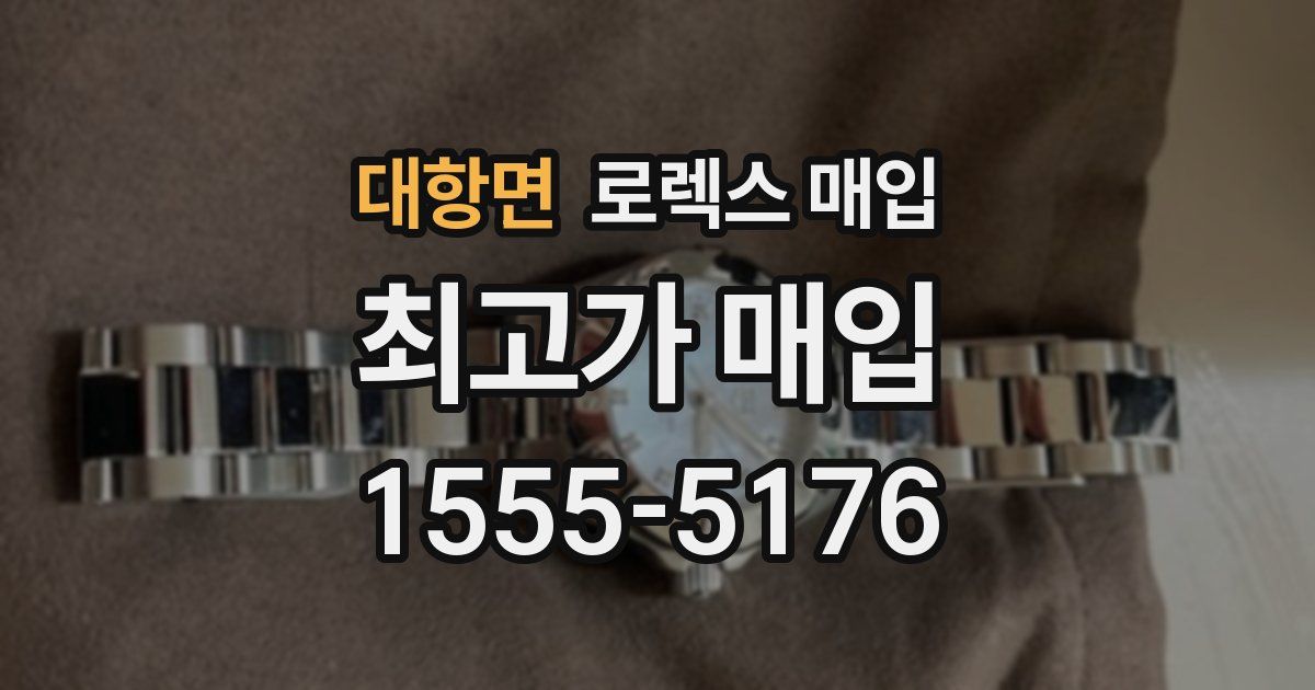 대항면 로렉스 매입