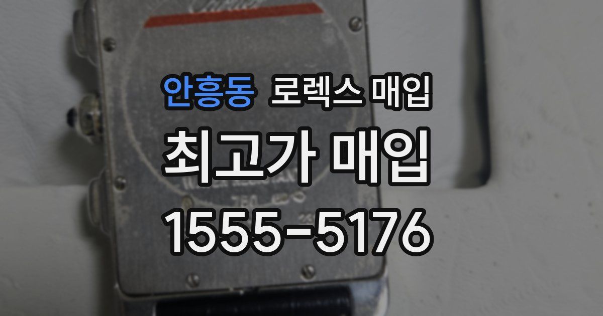 안흥동 로렉스 매입