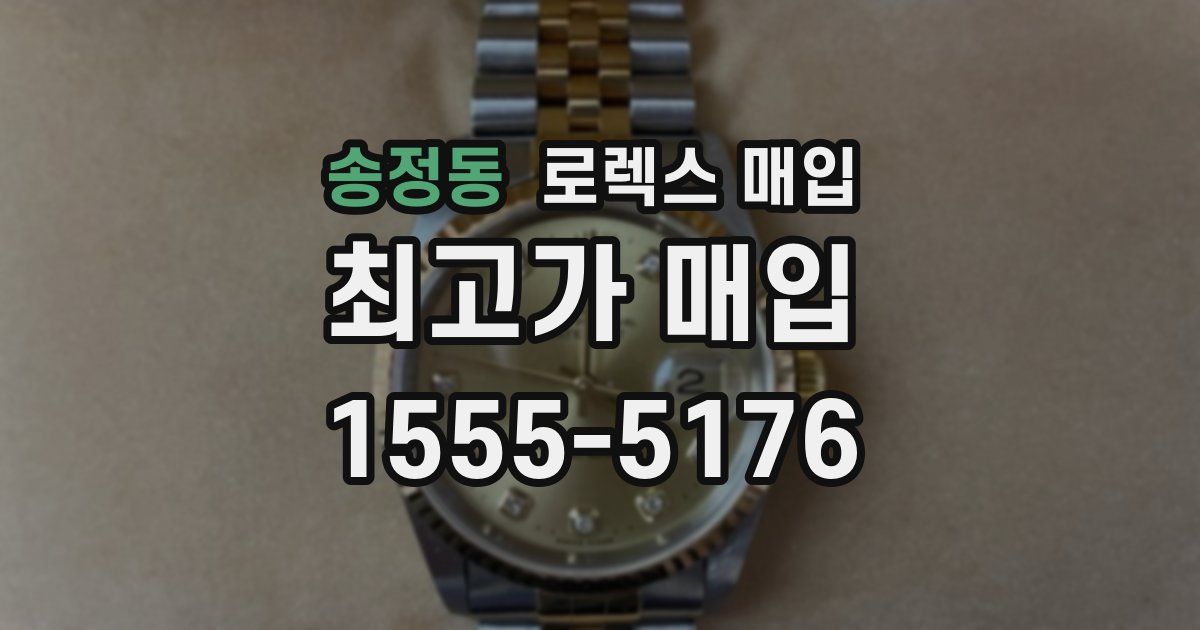 송정동 로렉스 매입