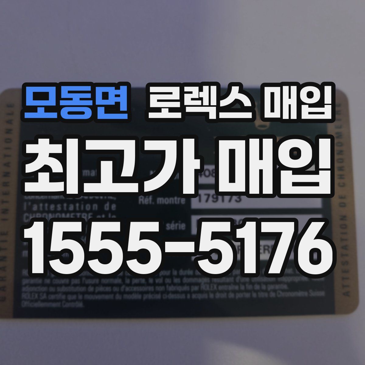 모동면 로렉스 매입