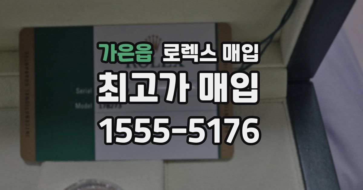 가은읍 로렉스 매입