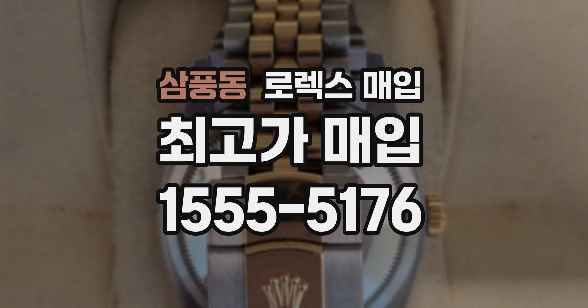 삼풍동 로렉스 매입