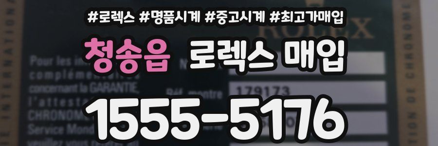 청송읍 로렉스 매입