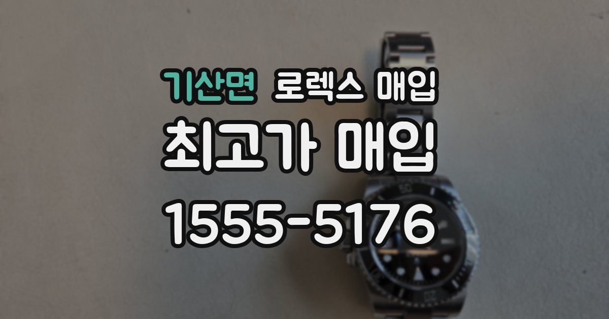 기산면 로렉스 매입