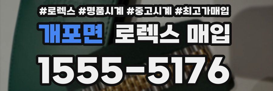 개포면 로렉스 매입