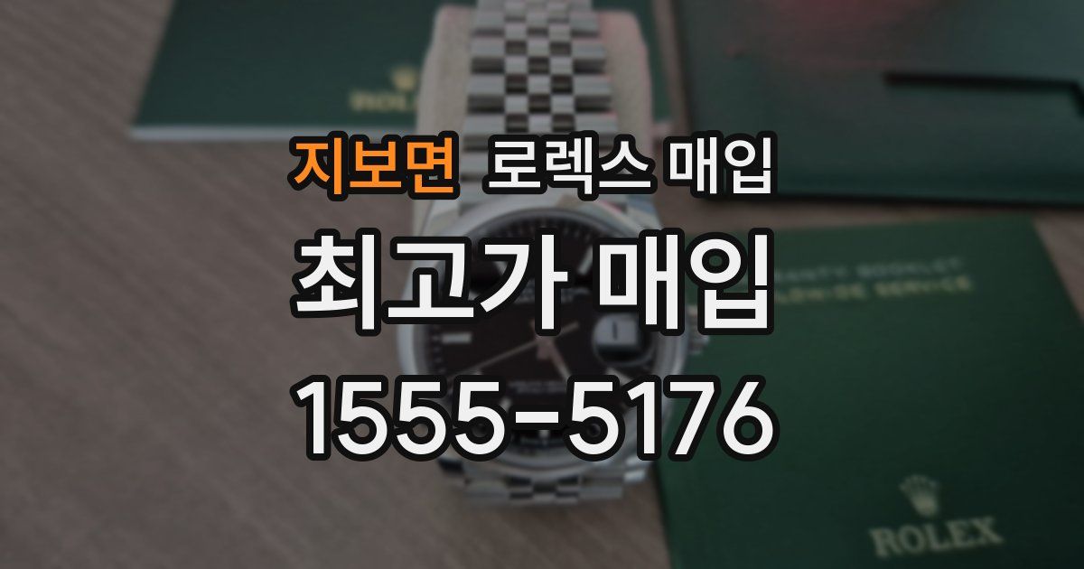 지보면 로렉스 매입