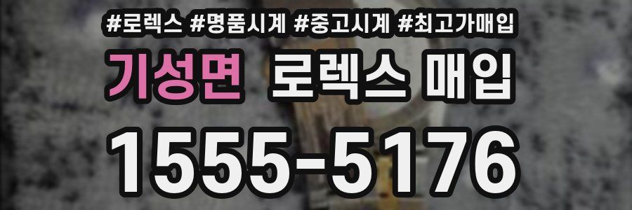 기성면 로렉스 매입