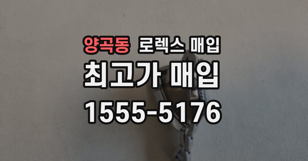 양곡동 로렉스 매입