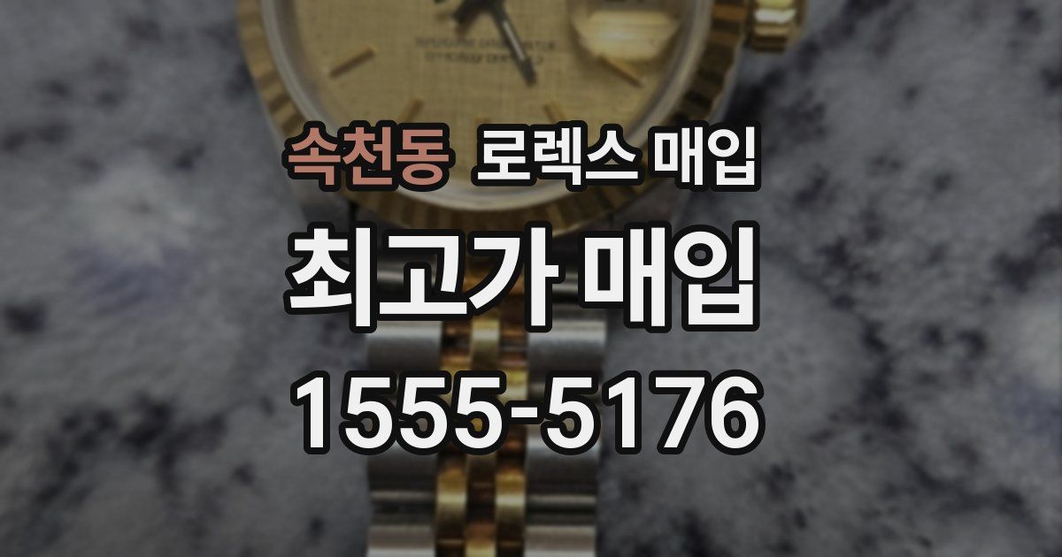 속천동 로렉스 매입