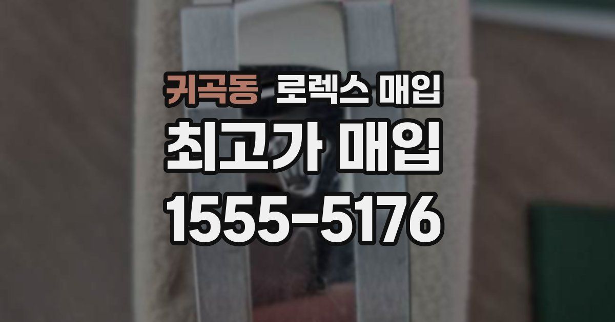 귀곡동 로렉스 매입