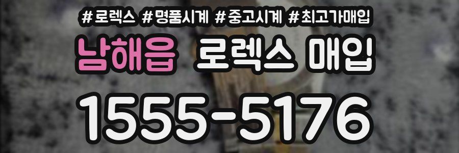 남해읍 로렉스 매입