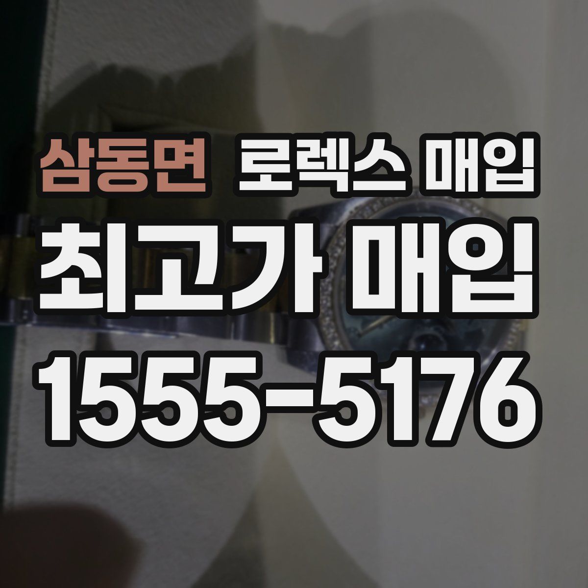 삼동면 로렉스 매입