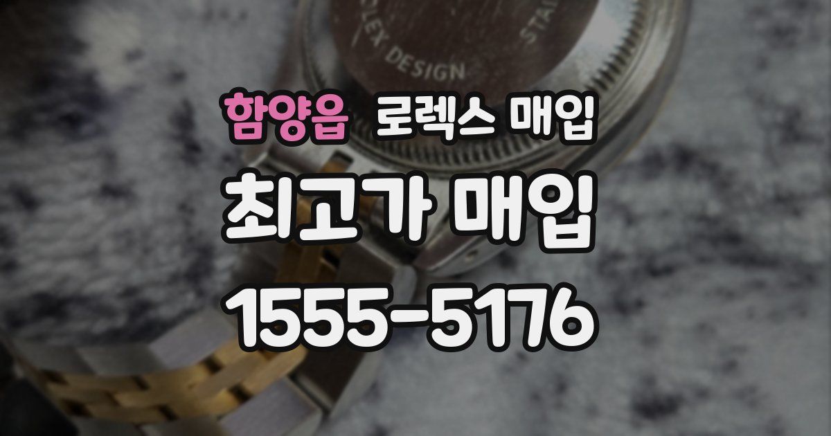 함양읍 로렉스 매입