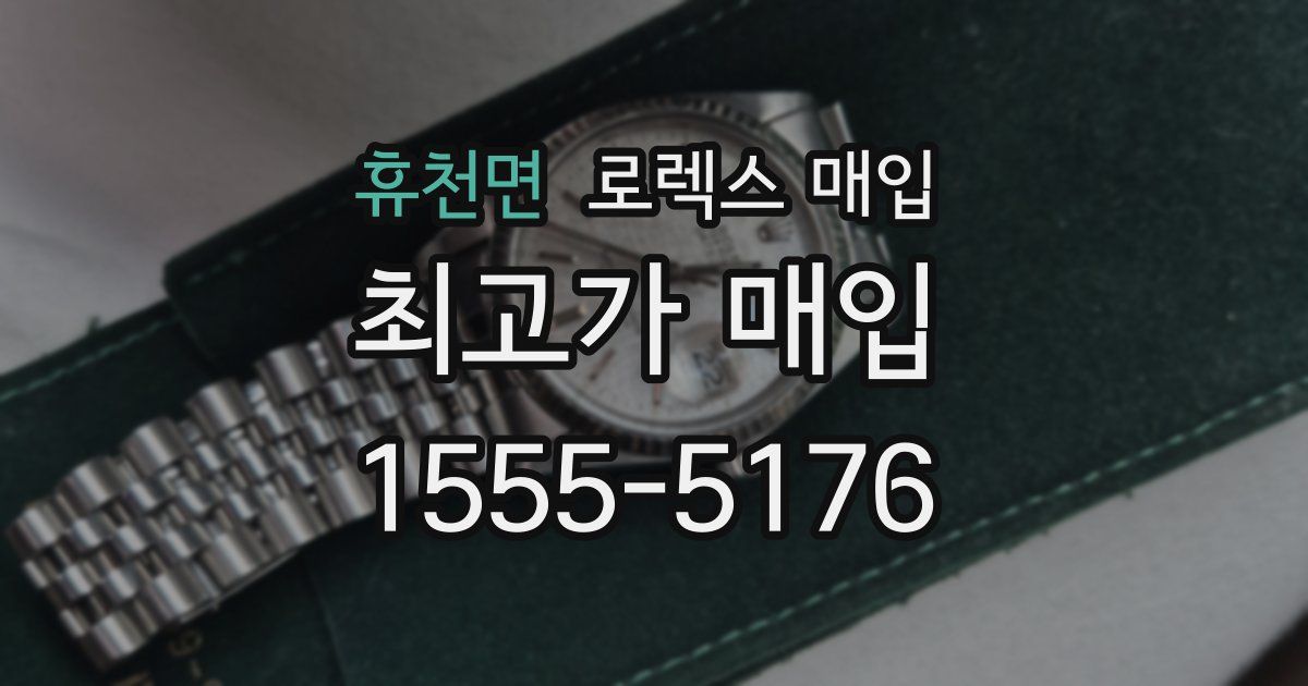 휴천면 로렉스 매입