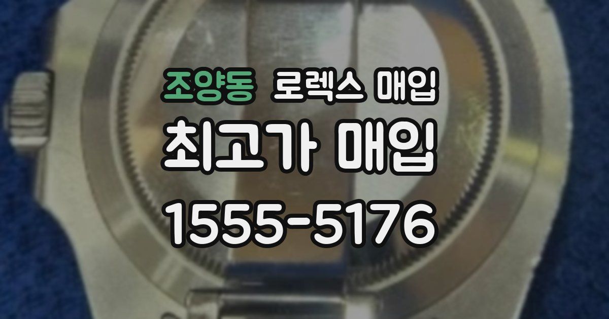 조양동 로렉스 매입