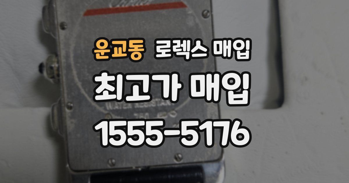 운교동 로렉스 매입