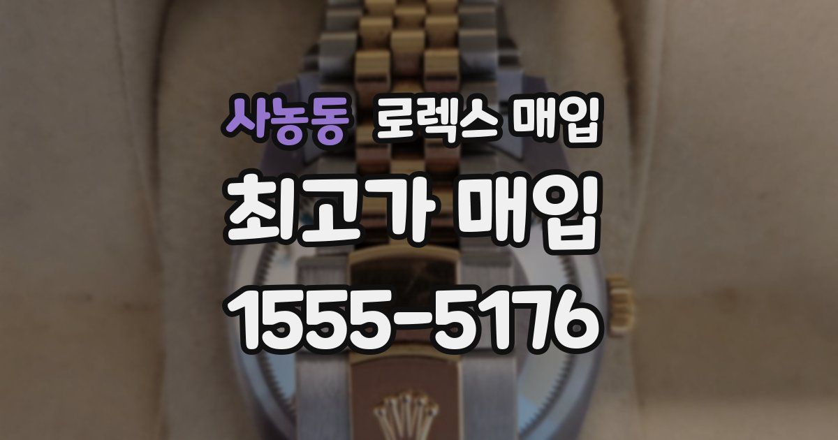 사농동 로렉스 매입