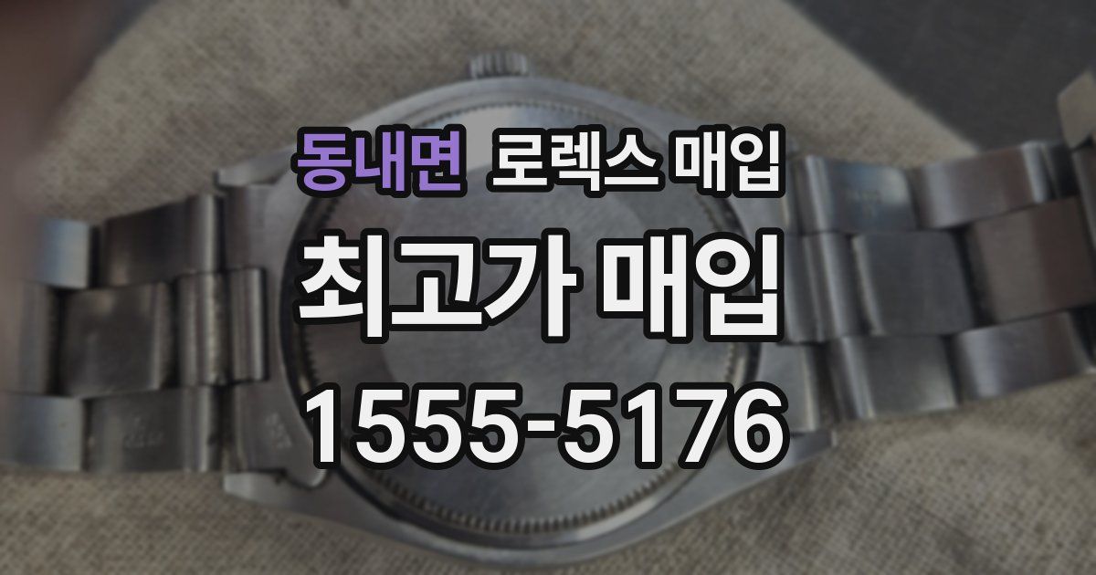 동내면 로렉스 매입