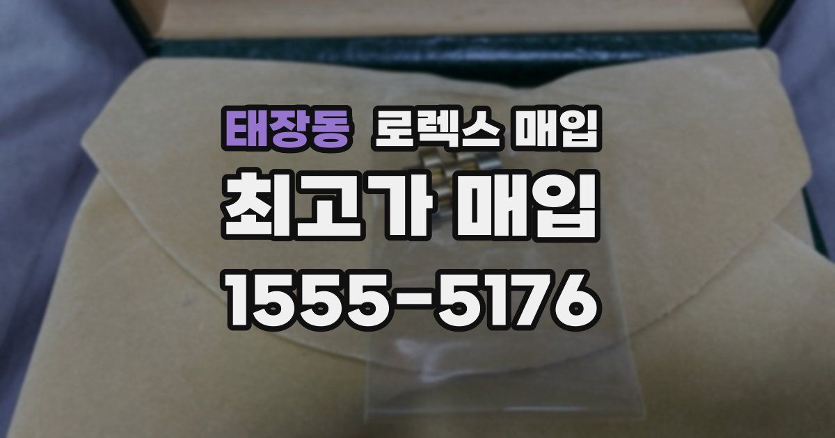 태장동 로렉스 매입